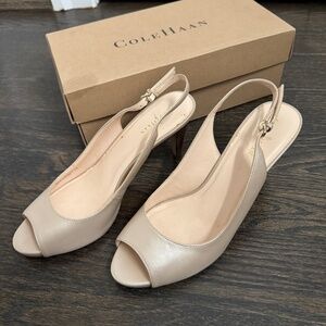 Cole Haan Margot Slingback Peeptoe Heels